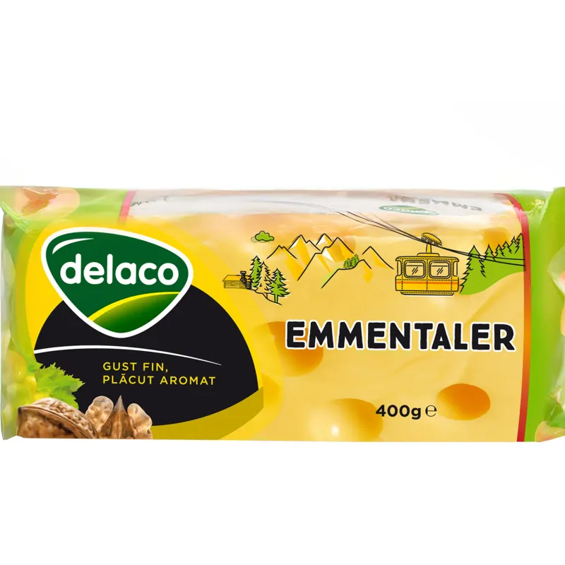 Cascaval emmentaler Delaco, 400 g