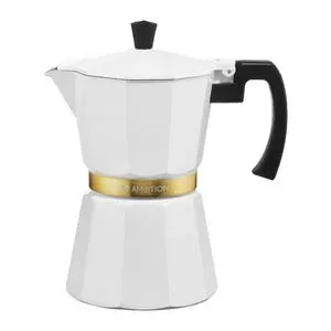 Espressor aragaz, 6 cesti, 300ml, aluminiu, alb, AMBITION Royal