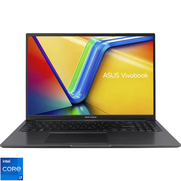 Laptop ASUS 16'' 16 1605VA, WUXGA, Procesor Intel® Core™ i7-13700H (24M Cache, up to 5.00 GHz), 14 cores, 16GB DDR4, 1000 GB SSD, Intel Iris Xe, No OS, Indie Black