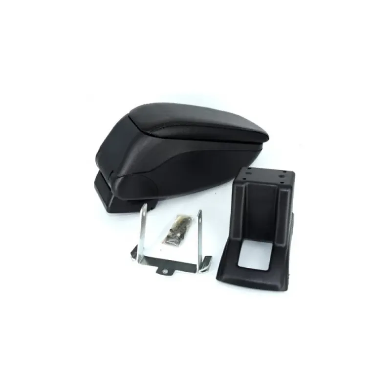 Cotiera auto compatibila Dacia Logan / Sandero pentru geamuri electrice – negru, spatiu depozitare, rabatabila cu kit montaj si suport metalic – accesoriu interior confort