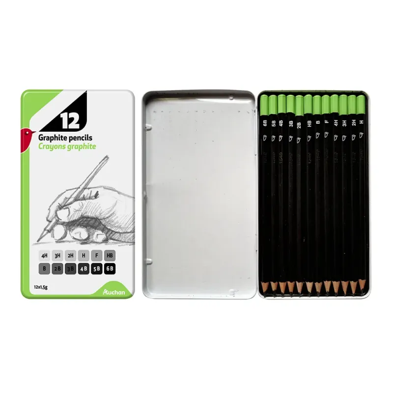 Set 12 creioane grafiti box Auchan