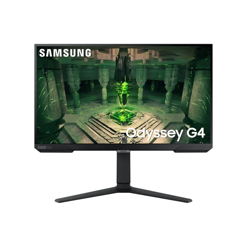 Monitor Gaming Samsung Odyssey G4, 27", Full HD (1920x1080), IPS, 240Hz, 1ms (GTG), AMD FreeSync™ Premium, NVIDIA G-Sync™ Compatible, HDR10, Flicker Free, Black Equalizer, Adaptive Picture, HDMI, Display Port, Jack, Pivot, Negru