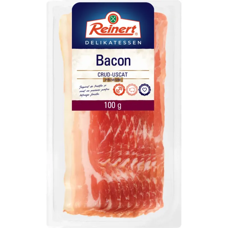 Bacon crud-uscat Reinert, 100 g