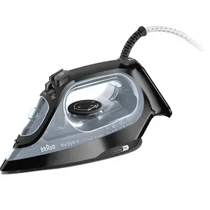 Fier de calcat BRAUN TexStyle 3 SI3055BK, 2400W, 180g/min, 270ml, talpa Super Ceramic, negru