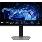 Monitor Gaming QD-Mini LED TCL 25G64, 25", Full HD (1920x1080), 300Hz, 1ms, AMD FreeSync™ Premium, G-Sync Compatible, HDR600, 2x HDMI, Display Port, Jack, Pivot, negru/gri