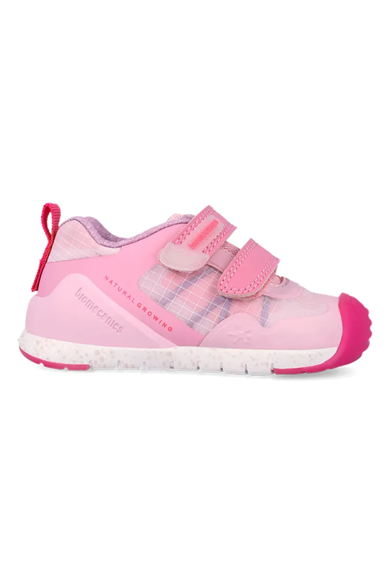 Biomecanics, Pantofi sport din piele ecologica si material textil, Roz deschis, Roz aprins, Roz pastel, 21 EU