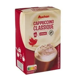 Cafea solubila Auchan Cappuccino Classique, 10 x 14 g