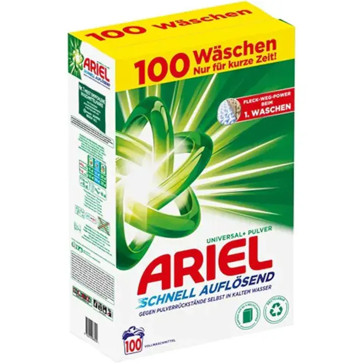 Detergent de rufe, Ariel, 100 spalari, 6 kg