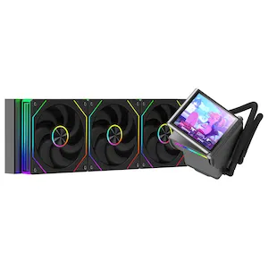 Cooler Procesor (CPU) AIO ProGaming Glacier View 360, Display LCD 4.0 inch, 360mm, 3 Ventilatoare ARGB, 400W, Negru
