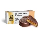 Biscuiti cu umplutura cu crema cu caramel sarat Born Winner, fara zahar adaugat, 100 g