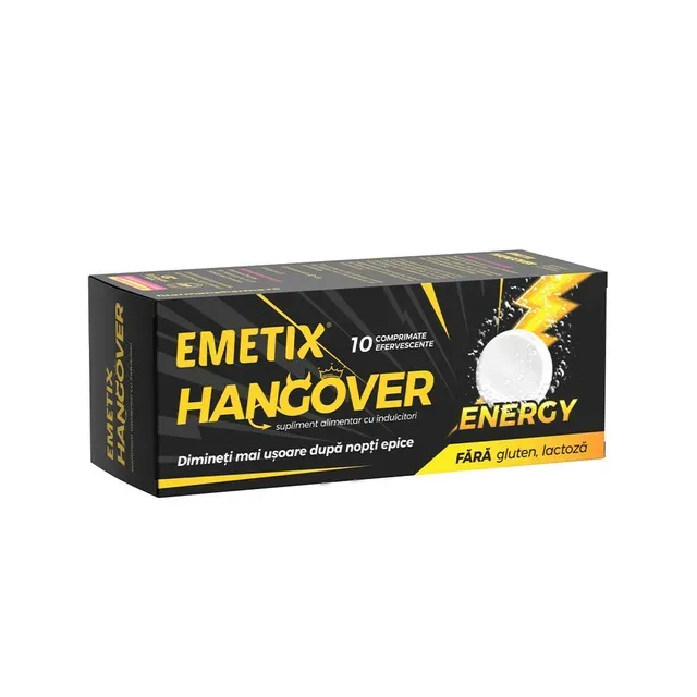 Supliment alimentar Fiterman Emetix Hangover Energy, 10 comprimate