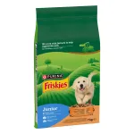 Hrana uscata pentru caini juniori Purina Friskies, pui, legume si lapte, 7 kg