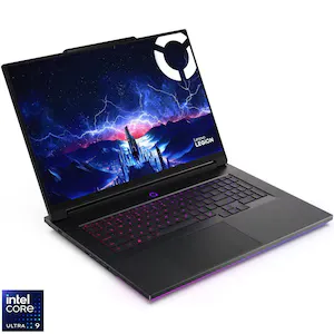 Laptop Gaming Lenovo Legion 9 18IAX10 cu procesor Intel® Core Ultra 9 275HX pana la 5.4GHz, 18" WQUXGA, IPS, 240Hz / 440Hz, 192GB DDR5 RAM, 4TB SSD, NVIDIA® GeForce RTX™ 5090 24GB GDDR7, Windows® 11 Pro, Eclipse Black, 3y on-site Premium Care
