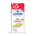 Lapte UHT integral LaDorna Zile Usoare, fara lactoza, 3.5% grasime, 1 l