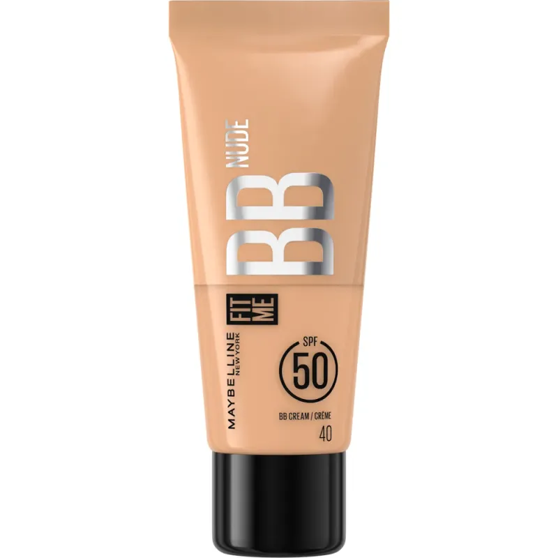 Crema BB Maybelline Fit Me SPF 50, nuanta 40, hidratare si protectie UV, 30 ml