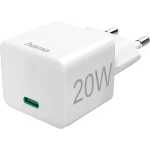 Incarcator retea HAMA 201650, 1x USB-C, 20W Power Delivery (PD), Quick Charge 3.0, alb