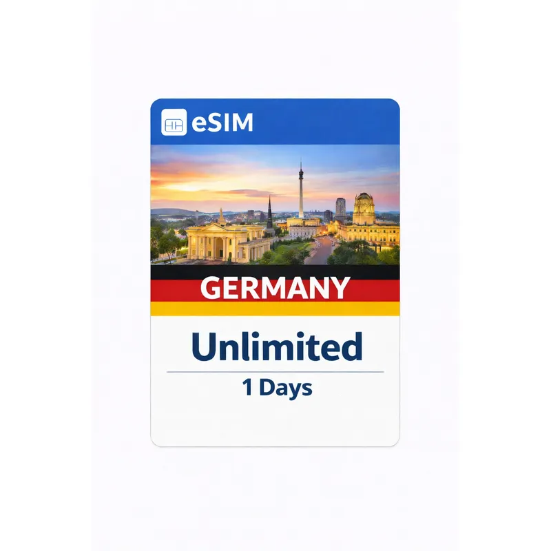 Set Pre-paid NextSIM eSIM Germania, Date Mobile Nelimitate 1 Zi, Activare Instantă, 3G/4G/5G