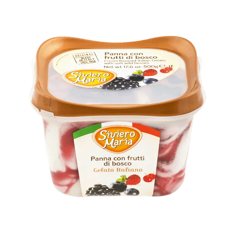 Inghetata cu sirop de fructe de padure si fructe de padure semi-confiate Siviero Maria, 1 l