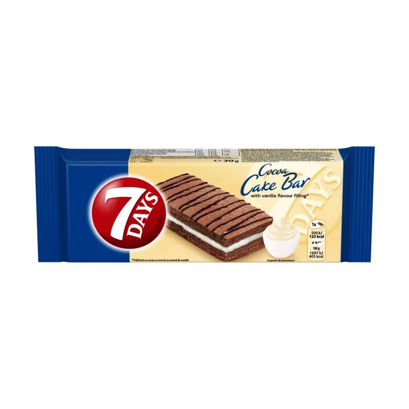 Prajitura cu crema cu aroma de vanilie 7 Days, 30 g