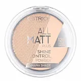 Pudra compacta, 002 Banana Bright, All Matt Plus Shine Control Powder, 10 g, Catrice