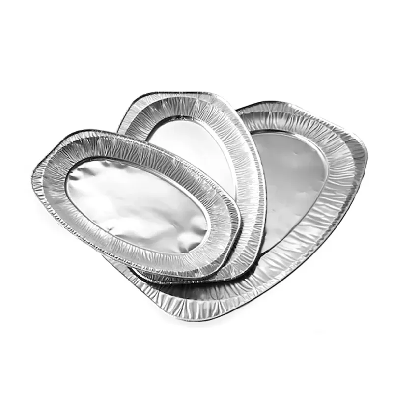 Set platouri de unica folosinta Alabala, 5 bucati, 35 x 24.4 cm, aluminiu