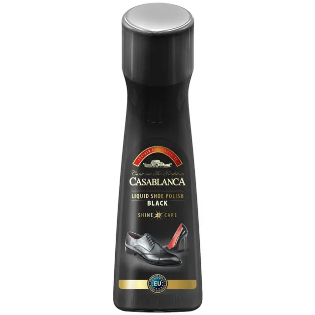 Crema lichida pentru pantofi Casablanca, neagra, 75 ml