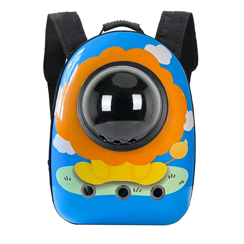 Rucsac pentru transportul animalelor de companie, Timeless Tools, albastru cu lei