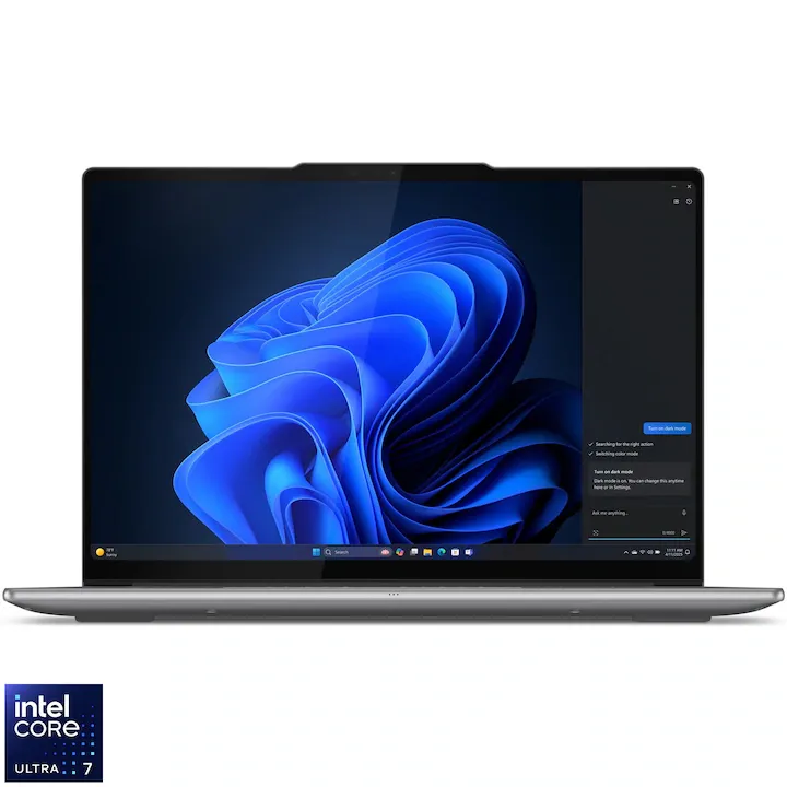 Lenovo Yoga Pro 7 14IAH10 cu procesor Intel® Core Ultra 7 255H pana la 5.1GHz, 14.5" 3K, OLED, 120Hz, Touch, 32GB LPDDR5x RAM, 1TB SSD, Intel® Arc™ Graphics, Windows® 11 Pro, Luna Grey, 3y on-site Premium Care