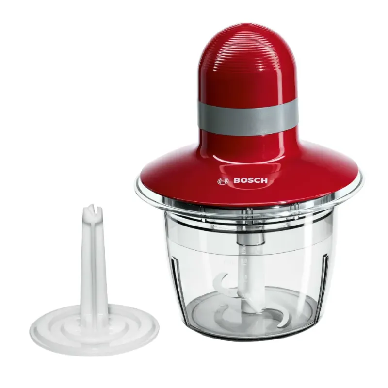 Mini tocator Bosch MMR08R2 rosu cu vas de 0.8L