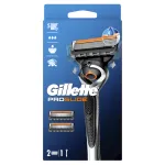Aparat de ras pentru barbati Gillette ProGlide, 1 Aparat de ras Gillette cu 5 lame, Rezerve aparat de ras, cu maner FlexBall si Trimmer de precizie pentru o apropiere incredibila si confort