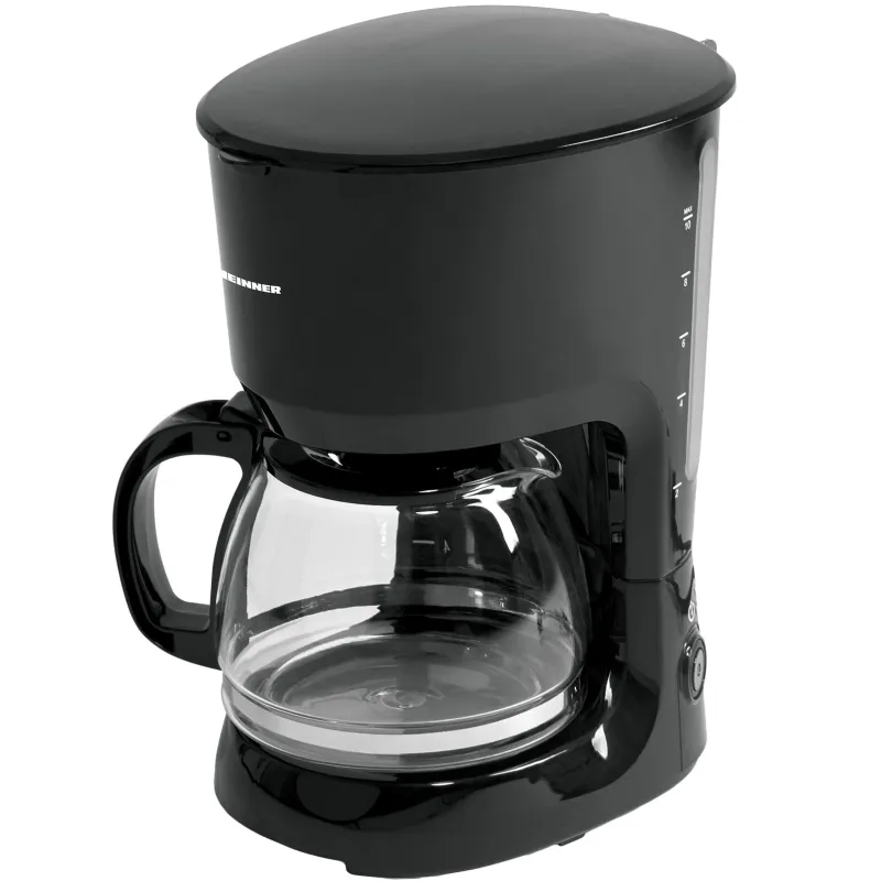 Cafetiera Heinner HCM-750BK, 750W, 1.25L, Filtru detasabil si lavabil, Functie mentinere cald, Sistem antipicurare, Protectie impotriva functionarii fara apa, Negru