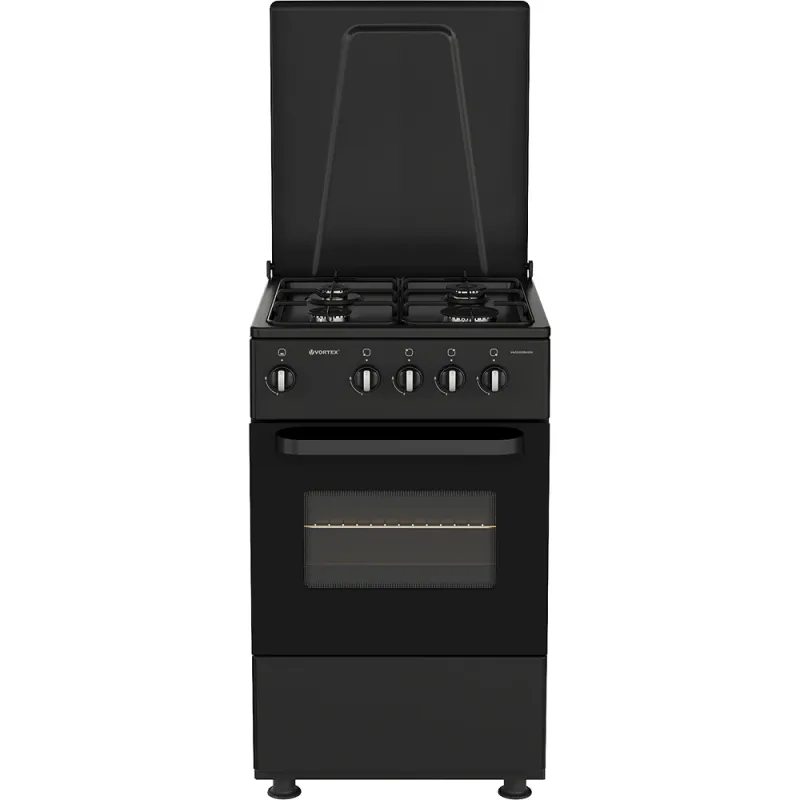 Aragaz VORTEX VAG5050BK02K, 4 arzatoare, Gaz, L 50 cm, negru