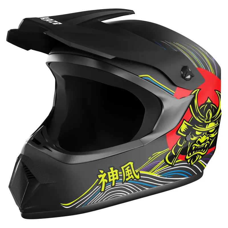 Casca Fullface Kamikaze Electric Premium pentru Trotineta Electrica, Oferind Protectie Maxima si Confort Superior, cu Design Sportiv Unic si Siguranta Certificata Conform Marime XL (61-62 cm)