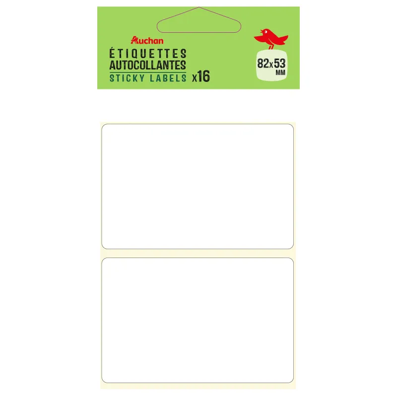 Etichete Auchan, 82 x 53 mm, 16 bucati