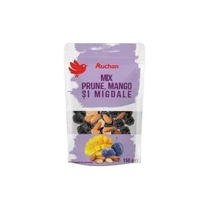 Mix de prune, mango si migdale Auchan, 150 g