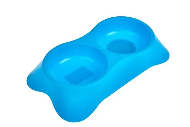 Castron dublu Auchan, 34 x 19.5 x 6.3 cm, albastru