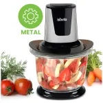 Tocator Electric pentru Legume, Fructe si Alimente, 500W, 1.5 Litri, Biovita STORM-1.5L, Negru