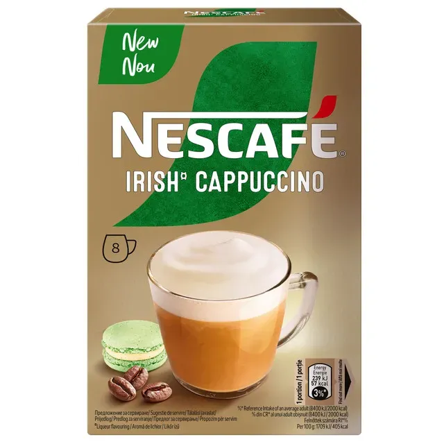 Cafea instant Nescafe Cappuccino Irish, 8 x 14 g