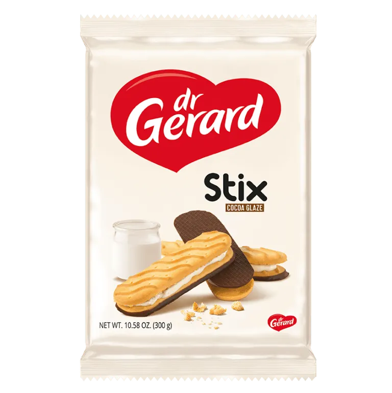 Biscuiti cu crema cu aroma de frisca si glazura de cacao Dr.Gerard, 300 g