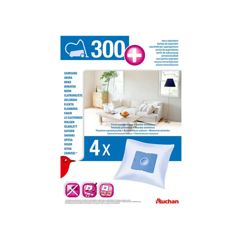 Saci pentru aspirator Qilive 300-X4 Q.9316, din textil, 4 bucati