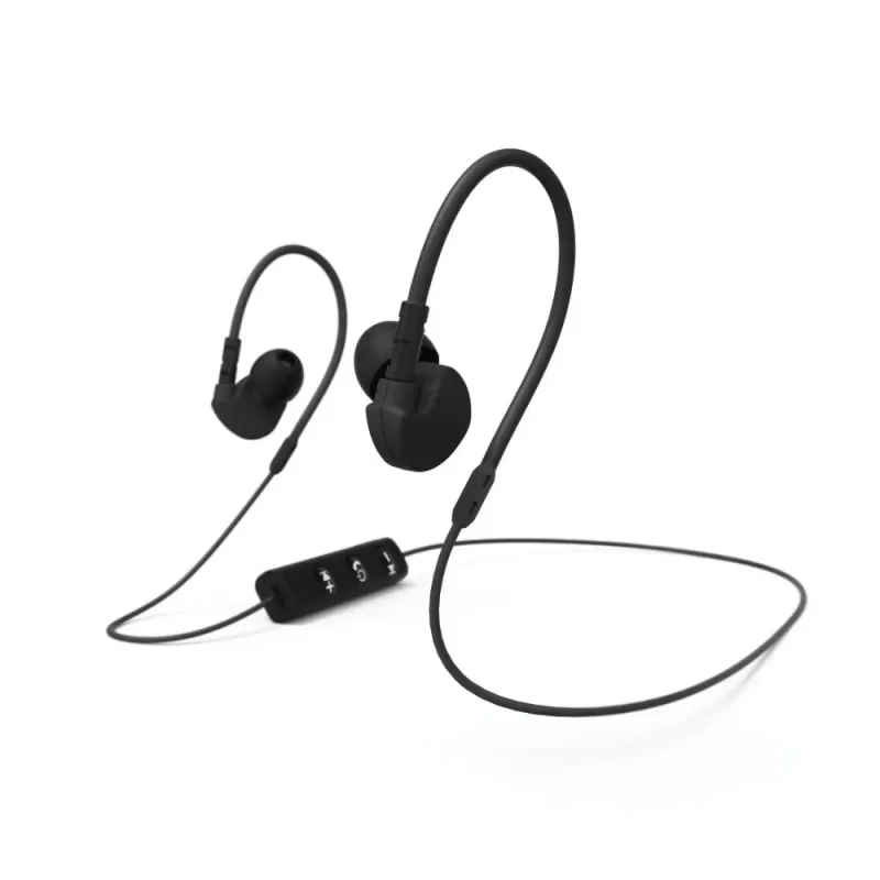 Casti in ear bluetooth Hama Clip-On Run negru, microfon pe fir
