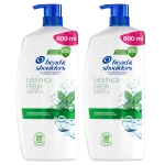 Pachet: 2 x Sampon anti-matreata Head & Shoulders Menthol Fresh 2-in-1 pentru orice tip de par si scalp, 800ml