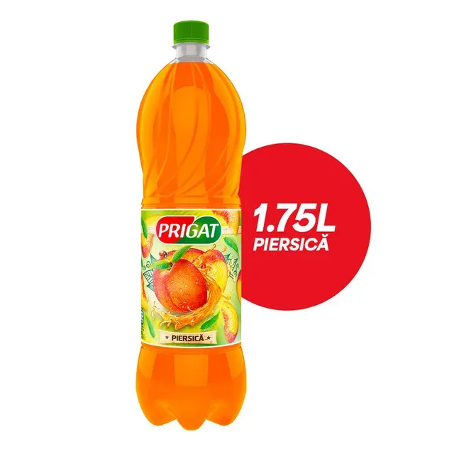 Bautura necarbogazoasa cu gust de piersici Prigat, 1.75 l