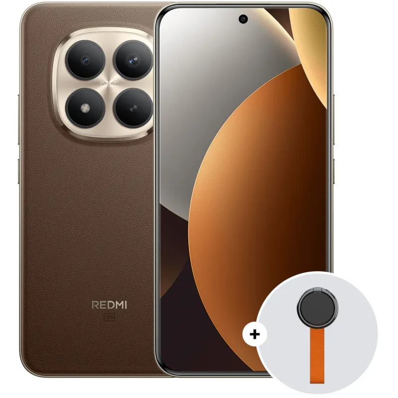 Xiaomi REDMI Note 15 Pro+, 12GB RAM, 512GB, 5G, Brown + Woven Strap Ring Stand
