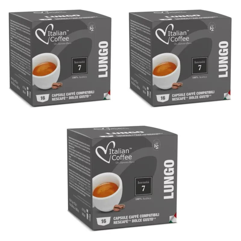 Cafea-48 Capsule Cafea Lungo-Compatibile Dolce Gusto
