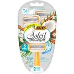 Aparat de ras pentru femei Bic Soleil Escape Cocos, 5 lame, 2 bucati