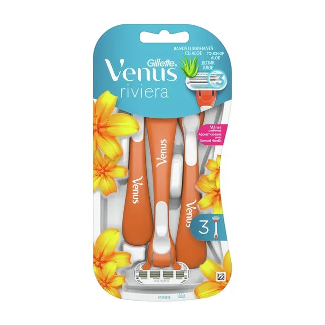 Aparat de ras Gillette Venus Riviera, 3 buc