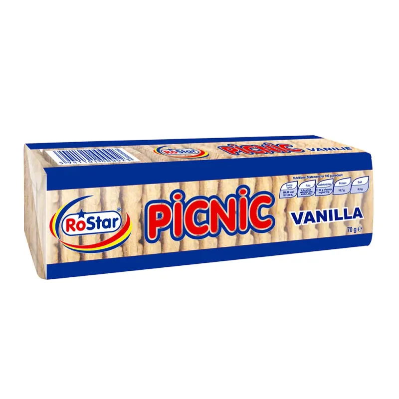 Biscuiti cu aroma de vanilie RoStar Picnic, 75 g