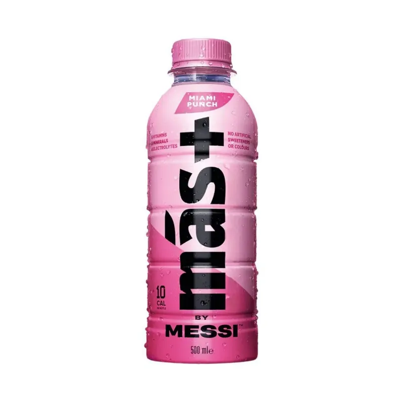 Bautura necarbogazoasa Mas+ By Messi Miami Punch, 0.5 l
