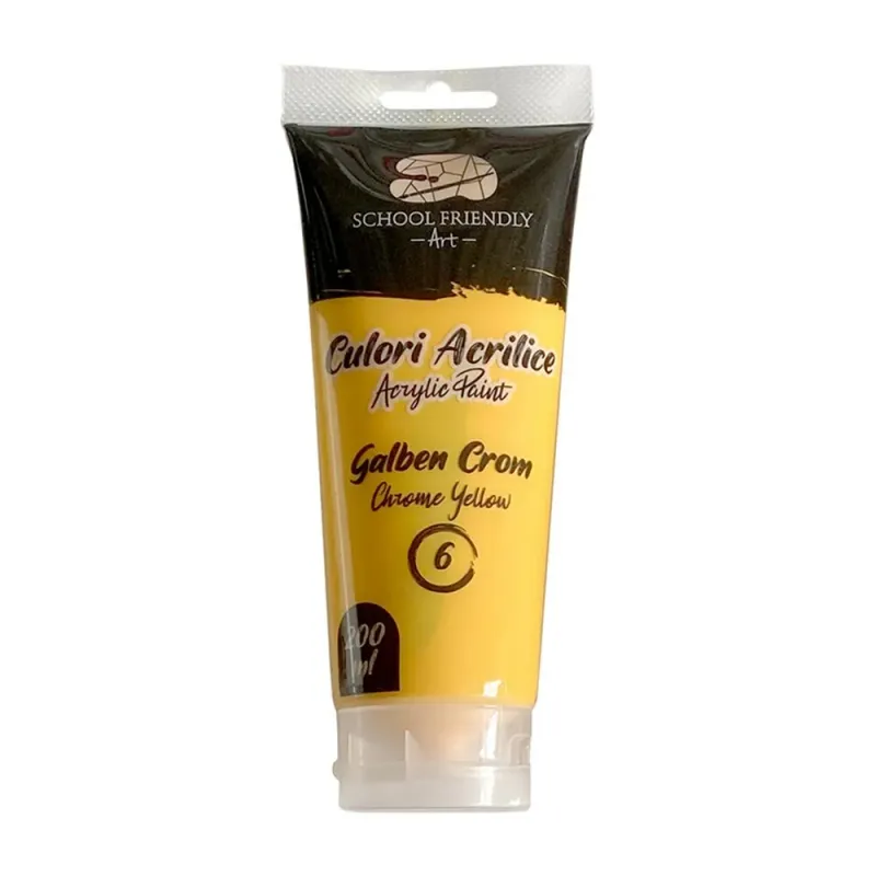 Culori Acrilice Premium Sf Art, 200ml, Galben crom